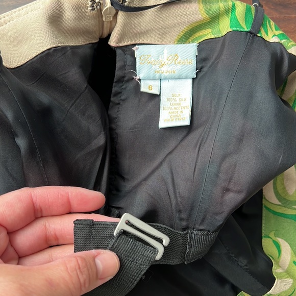 Tracy Reese Strapless Green Floral Dress - Picture 8 of 9